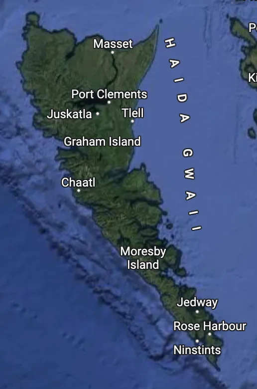 Map of Haida Gwaii