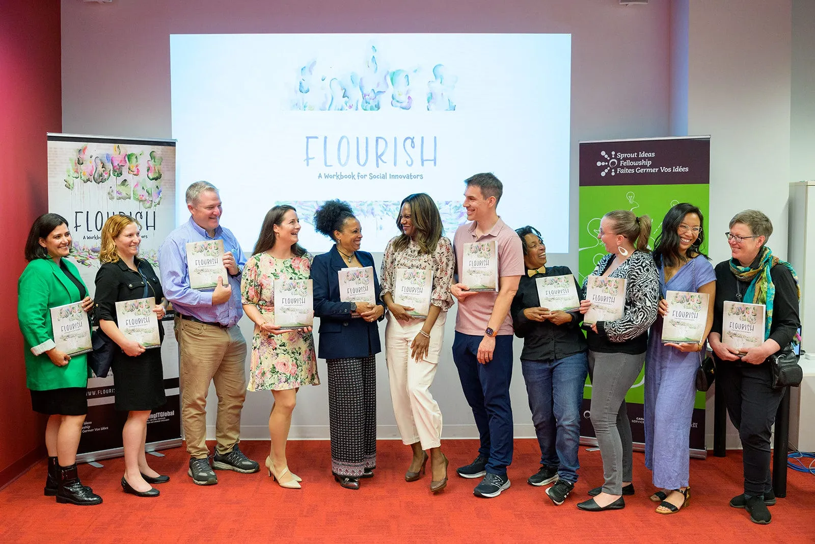 A group of contributing authors from the Flourish Workbook