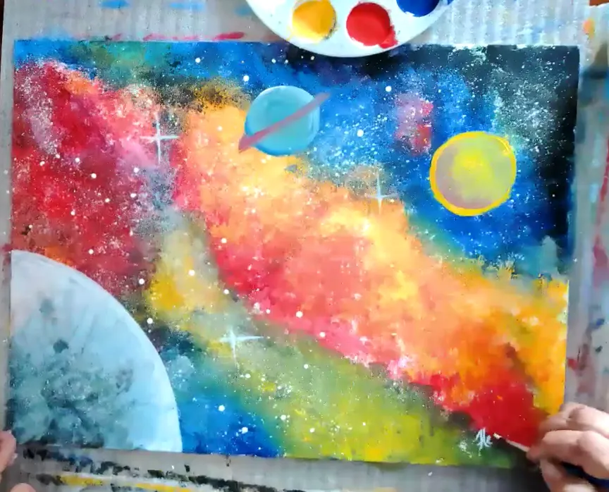 Heather’s galaxy painting
