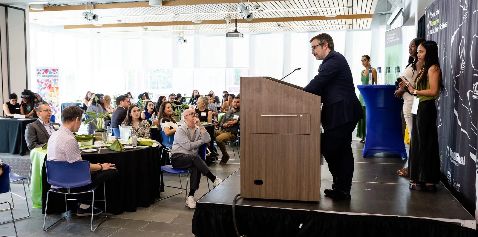 Humber Senior Dean of the Faculty of Liberal Arts & Sciences John Stilla speaking at 2025 Sprout Summit