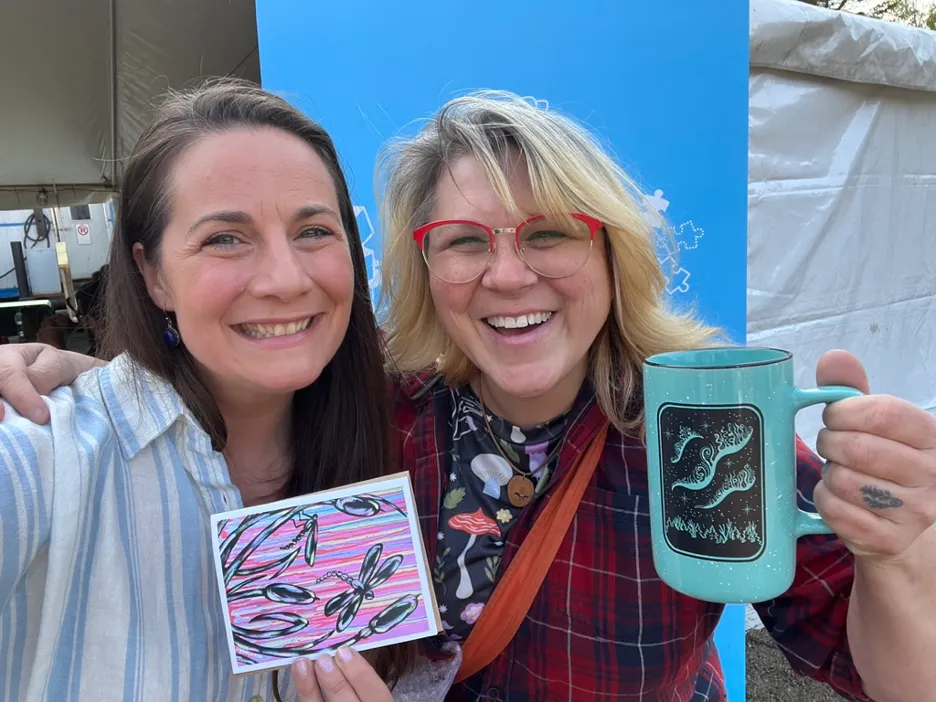 Jennifer Corriero with Content Provider Rhonda Bobinski Beckman, who delivered 86 sessions during the 2022–23 school year
