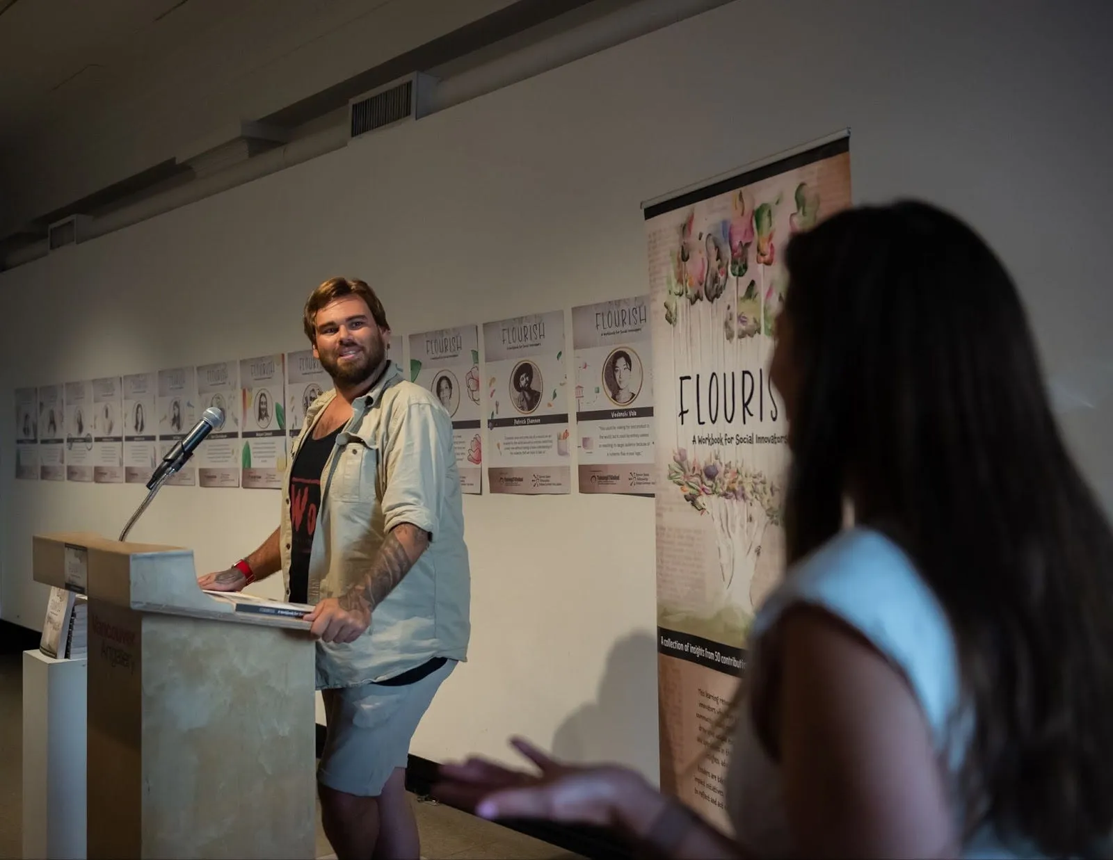 Contributing Author Patrick Shannon at the podium